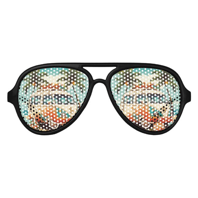Vintag Beach Van Partybrille (Vorderseite)