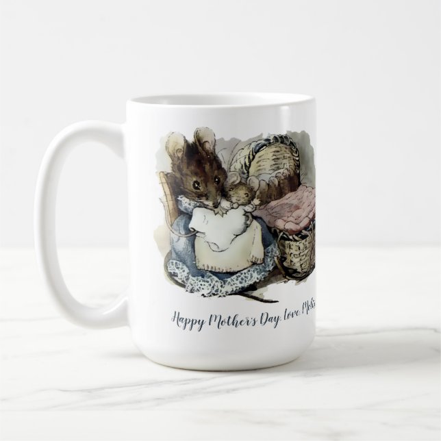 Vintag Beatrix Potter Mouse Baby Kaffeetasse (Links)