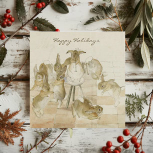 Vintag Beatrix Potter Rabbit Weihnachtsfeiertag Feiertagskarte