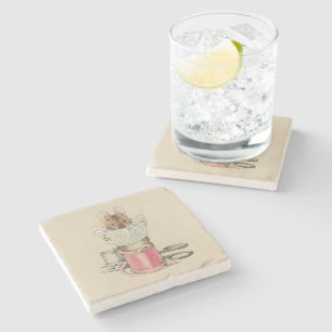 Vintag Beatrix Potter Tailor von Gloucester Mouse Steinuntersetzer