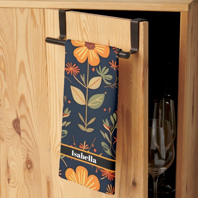 Vintag Beautiful Floral Modern Collection Geschirrtuch (Drittel gefaltet)