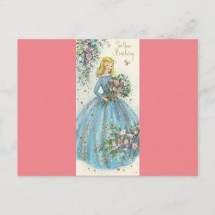 Vintag Beauty Birthday Postkarte