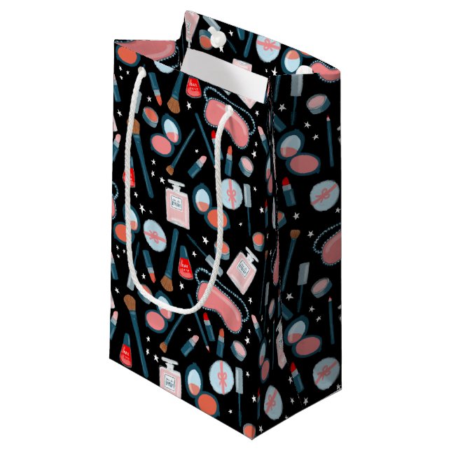 Vintag Beauty Kosmetik Bridesmaid Bridal Makeup Kleine Geschenktüte (Vorderseite Schrägansicht)