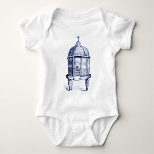 Vintag Beehive Blue Tint Baby Strampler