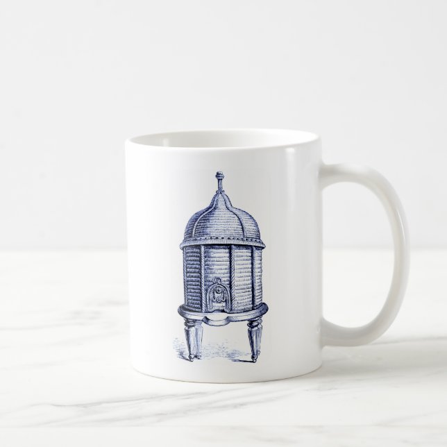 Vintag Beehive Blue Tint Kaffeetasse (Rechts)
