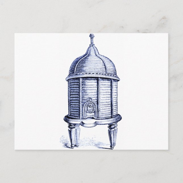 Vintag Beehive Blue Tint Postkarte (Vorderseite)