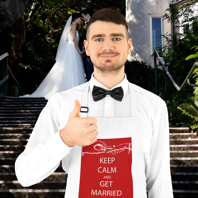 Vintag BEHALTEN CALM VERHEIRATET Schürze (Von Creator hochgeladen)
