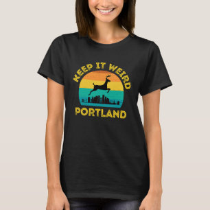 Vintag Behalten es Weiß Portland Oregon T-Shirt