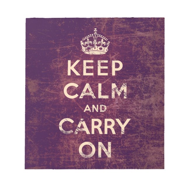 Vintag behalten Ruhe und Fortdauer Notizblock (Vorderseite)