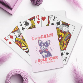 Vintag Behalten Ruhe und halten Sie Ihr Chihuahua- Spielkarten