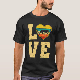 Vintag bekümmerte Jaguar Lover Animals Valentines T-Shirt