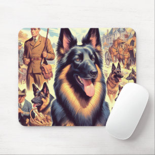 Vintag belgische Tervuren Illustration Mousepad