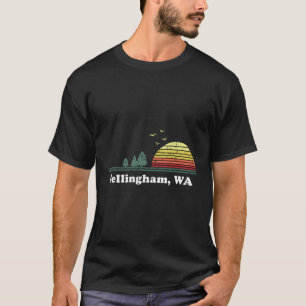 Vintag Bellingham Washington Zuhause Souvenir Prin T-Shirt