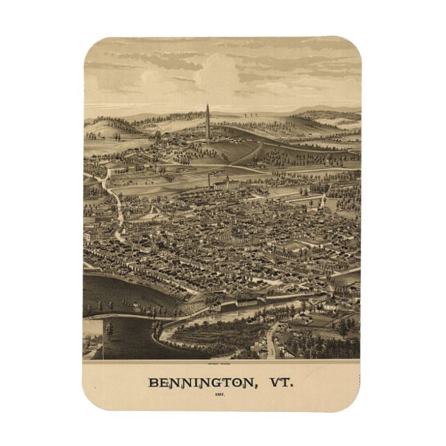 Vintag Bennington, Vermont Magnet (Vertikal)