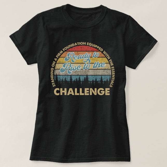 Vintag, bereit zum Challenge Circle 1 T-Shirt (Design vorne)