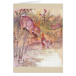 Vintag - beschäftigtes Mutter-Häschen,