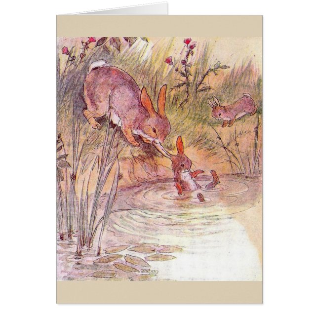 Vintag - beschäftigtes Mutter-Häschen, (Vorne)