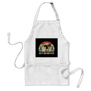 Vintag Best English Bulldog VATER je Shirt Vater Schürze