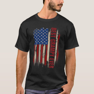 Vintag Best Grampy Ever American Flag Vater's Da T-Shirt