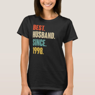 Vintag Best Husband Seit 1998 24. Wedding Anive T-Shirt