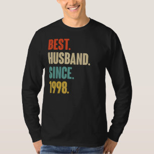 Vintag Best Husband Seit 1998 24. Wedding Anive T-Shirt