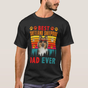 Vintag Best Shetland Sheepdog Vater Ever Niedliche T-Shirt