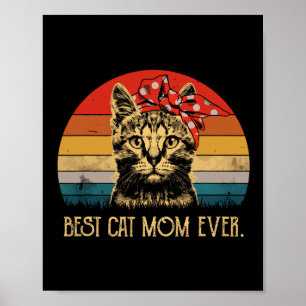 Vintag beste Cat Mama je Spaß Muttertag Cat Mama Poster