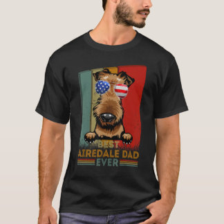 Vintag Bester Airedale Vater Ever Niedliche Hundes T-Shirt