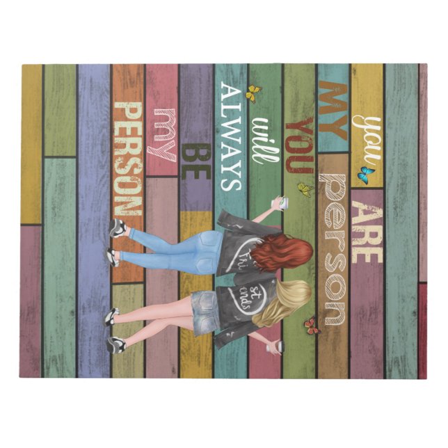 Vintag Bestfriend Blanket | Weihnachtsblanket Notizblock (Vorderseite)