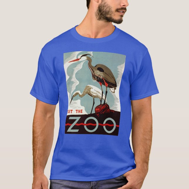 Vintag Besuch des Zoos T-Shirt (Vorderseite)