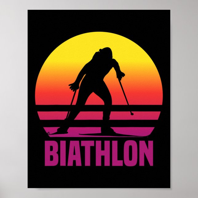 Vintag Biathlon Il Museo in erba Poster (Vorne)