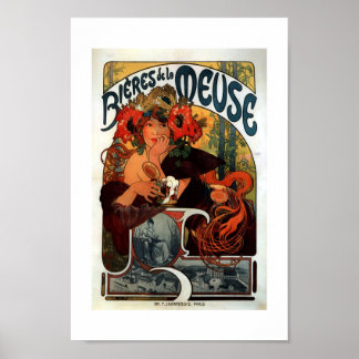 Vintag Bieres de la Meuse Paris Frankreich Poster