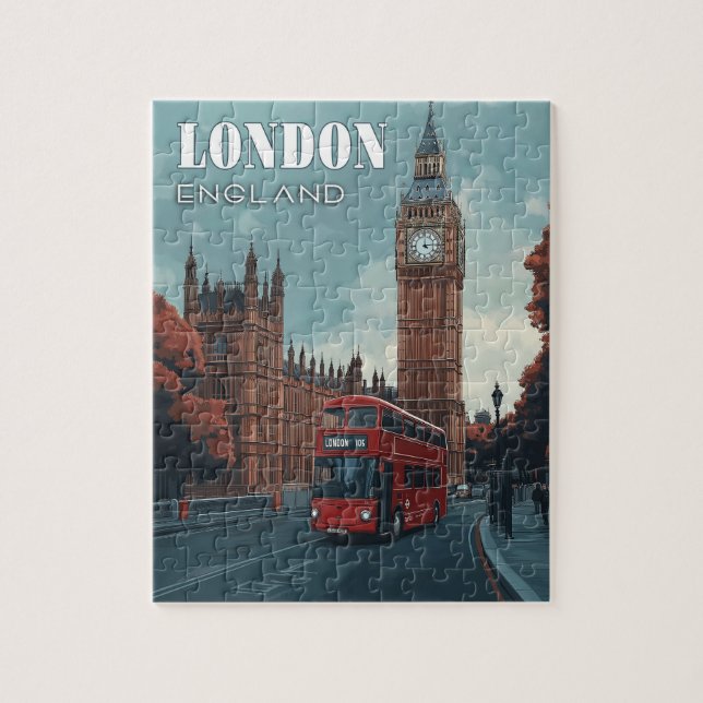 Vintag Big Ben - London, England Puzzle (Vertikal)