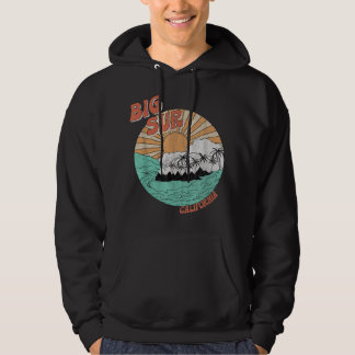 Vintag Big Sur California Palm Trees CA Retro Hoodie