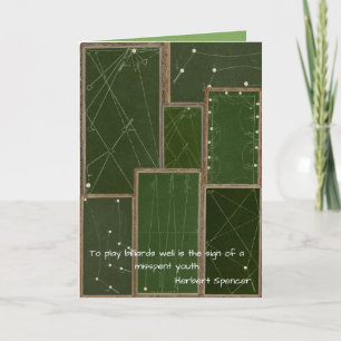 Vintag Billard Tischpool Player Antiquitätensprach Karte