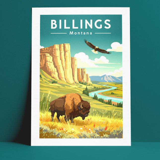 Vintag Billings Montana Postkarte (Von Creator hochgeladen)