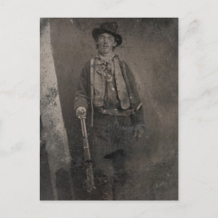 Vintag Billy, das kid Old West-Gesetz Postkarte
