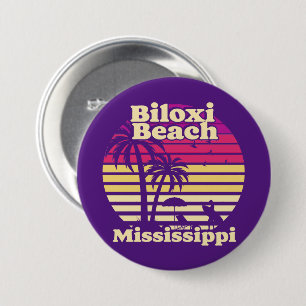 Vintag Biloxi Beach Mississippi Button