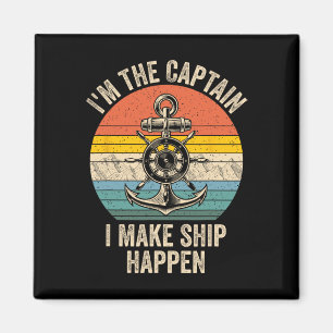 Vintag bin ich der Kapitän, der das Schiff zum Boo Magnet