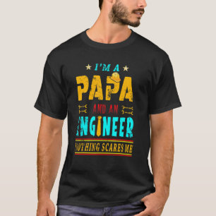 Vintag bin ich ein Papa und Ingenieur, nichts mach T-Shirt