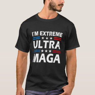 Vintag bin ich Extreme Ultra Maga US-Flagge Trump T-Shirt