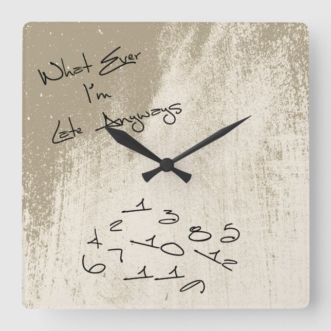 Vintag bin ich späte irgendwie coole Uhr (Vorderseite)