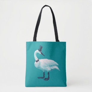 Vintag Bird Chic: Gentleman in Bow Krawatte Top Ha