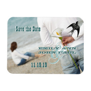 Vintag Bird Dein Foto Save the Date Magnet
