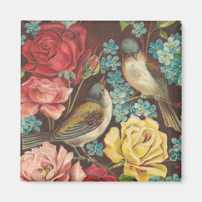 Vintag Bird Magnet (Vorne)