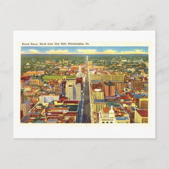 Vintag Bird's-Eye View of Philadelphia, Penn, Postkarte (Vorderseite)