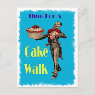 Vintag Black Americana CAKE WALK Postkarte