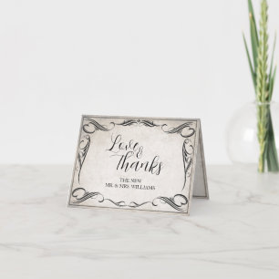 Vintag Black Art Deco Wedding Danke Karte