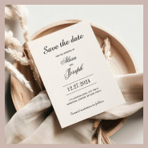 Vintag Black Blüh Elegant Save the Date