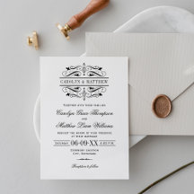 Vintag Black Blüh White Wedding